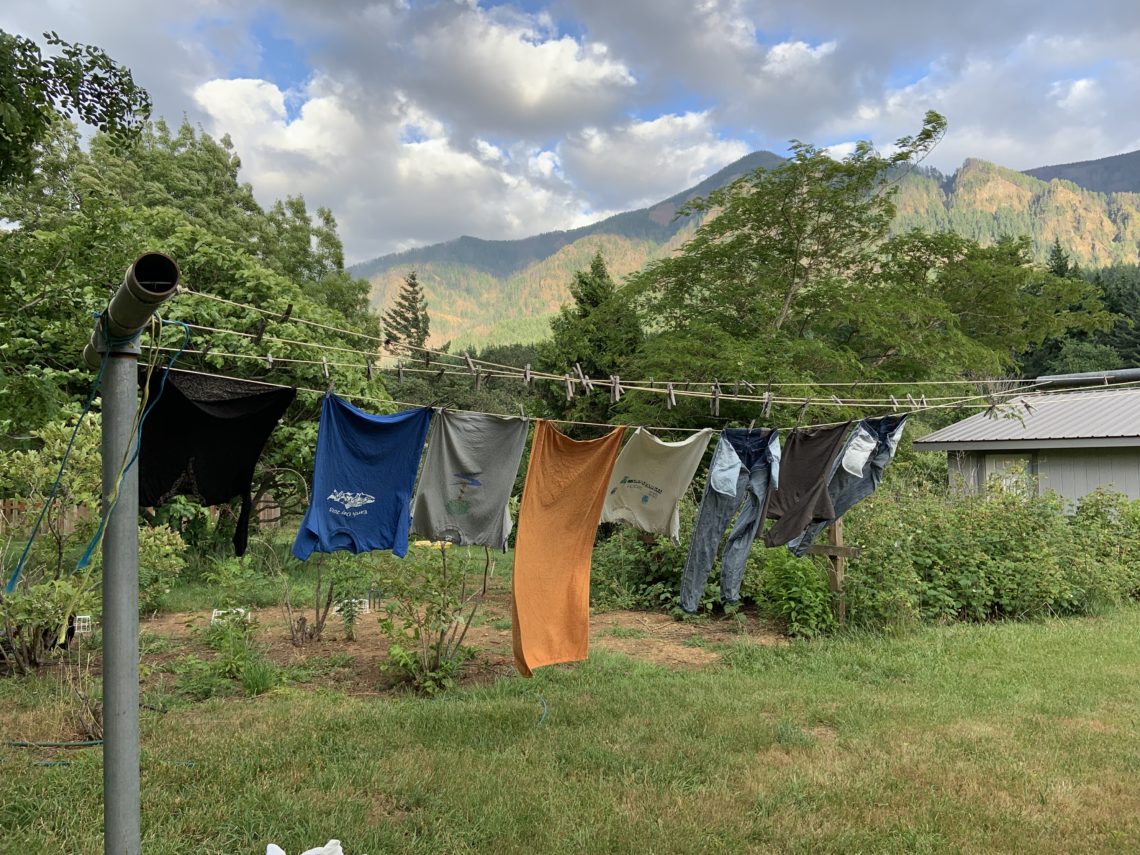 My Wash on the Clothes Line Drying