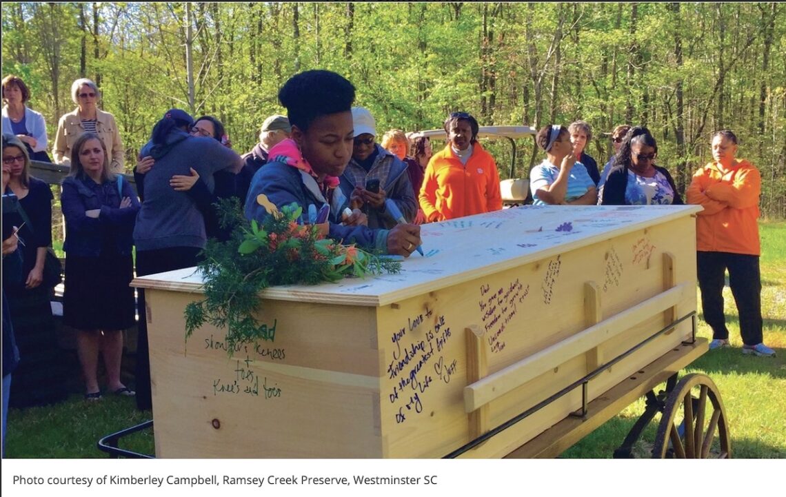 Mourners at Green Burial