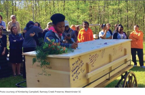 Mourners at Green Burial