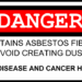 Asbestos warning sigb