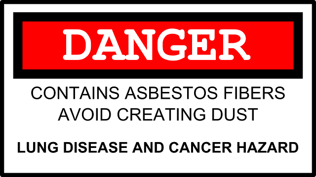 Asbestos warning sigb