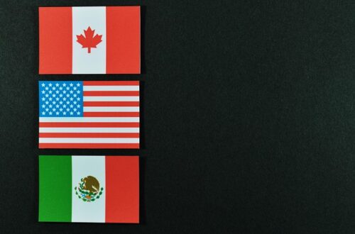 Canada Mexico flags