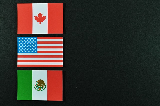 Canada Mexico flags